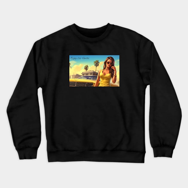 Postcard from Los Santos 5 Crewneck Sweatshirt by obstinator